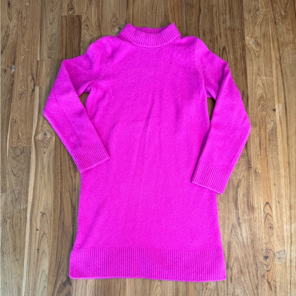 Crewcuts Sweater Dress Girls’ 12 Hot Pink Super Soft & Stretchy High Neck
